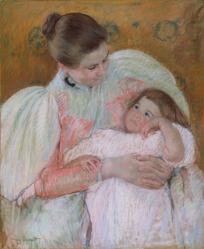 看護師と子供、1896〜7年 作： Mary Cassatt